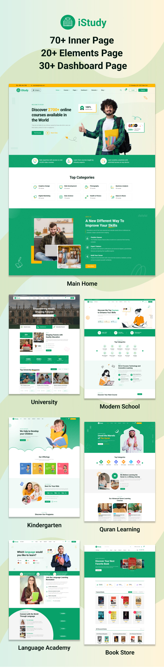 Education & Online Courses Template | iStudy